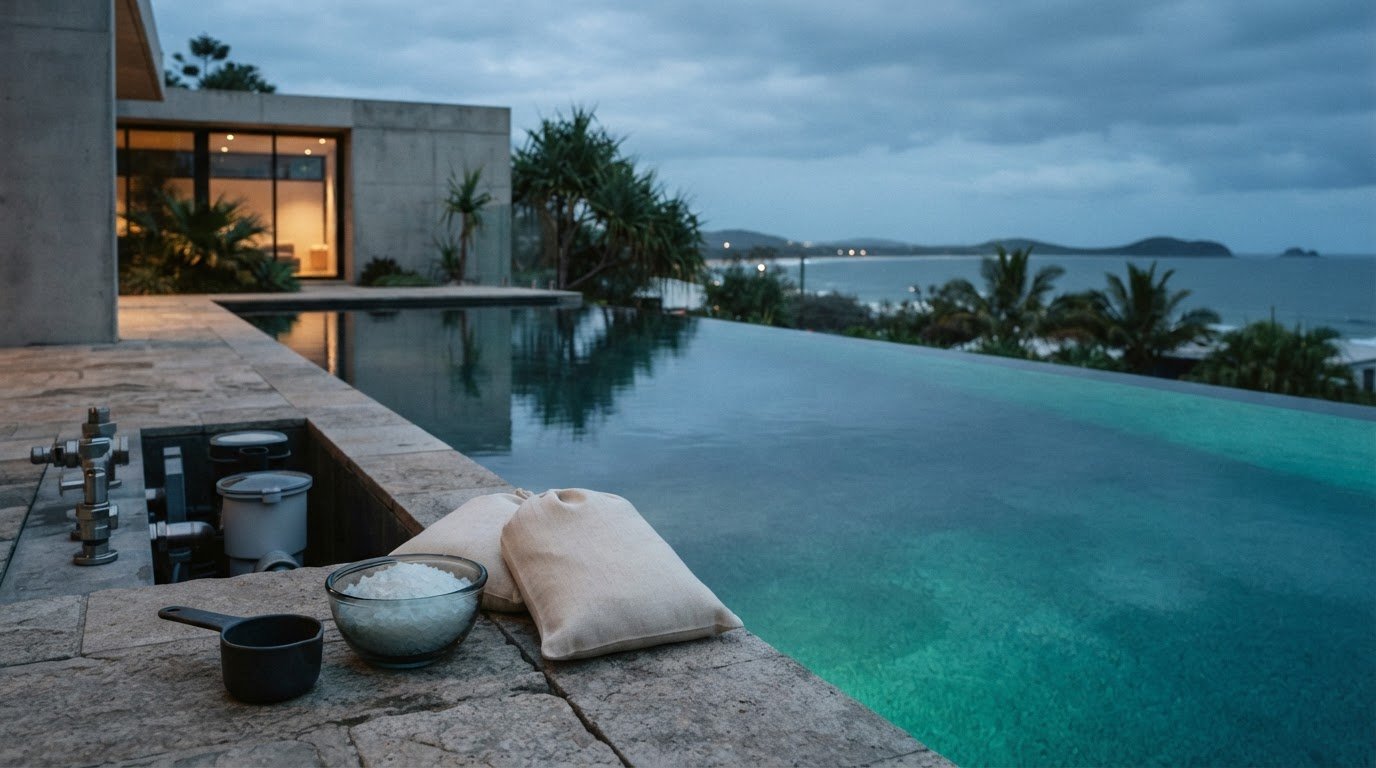 Pool minerals for Sunshine Coast delivery and start-up
