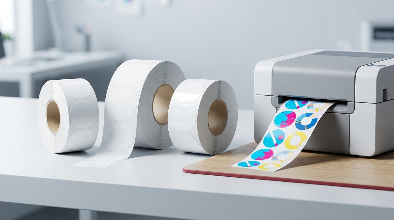 Pre Die Cut Circle Inkjet Labels on Rolls for Your Printer