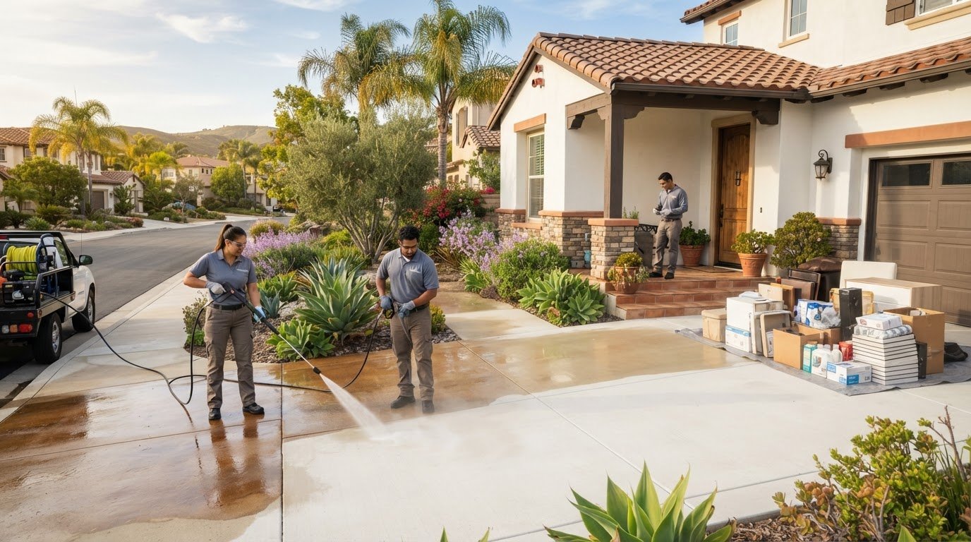 Pressure Washing Add-On: When It Makes Sense for a Property Cleanout