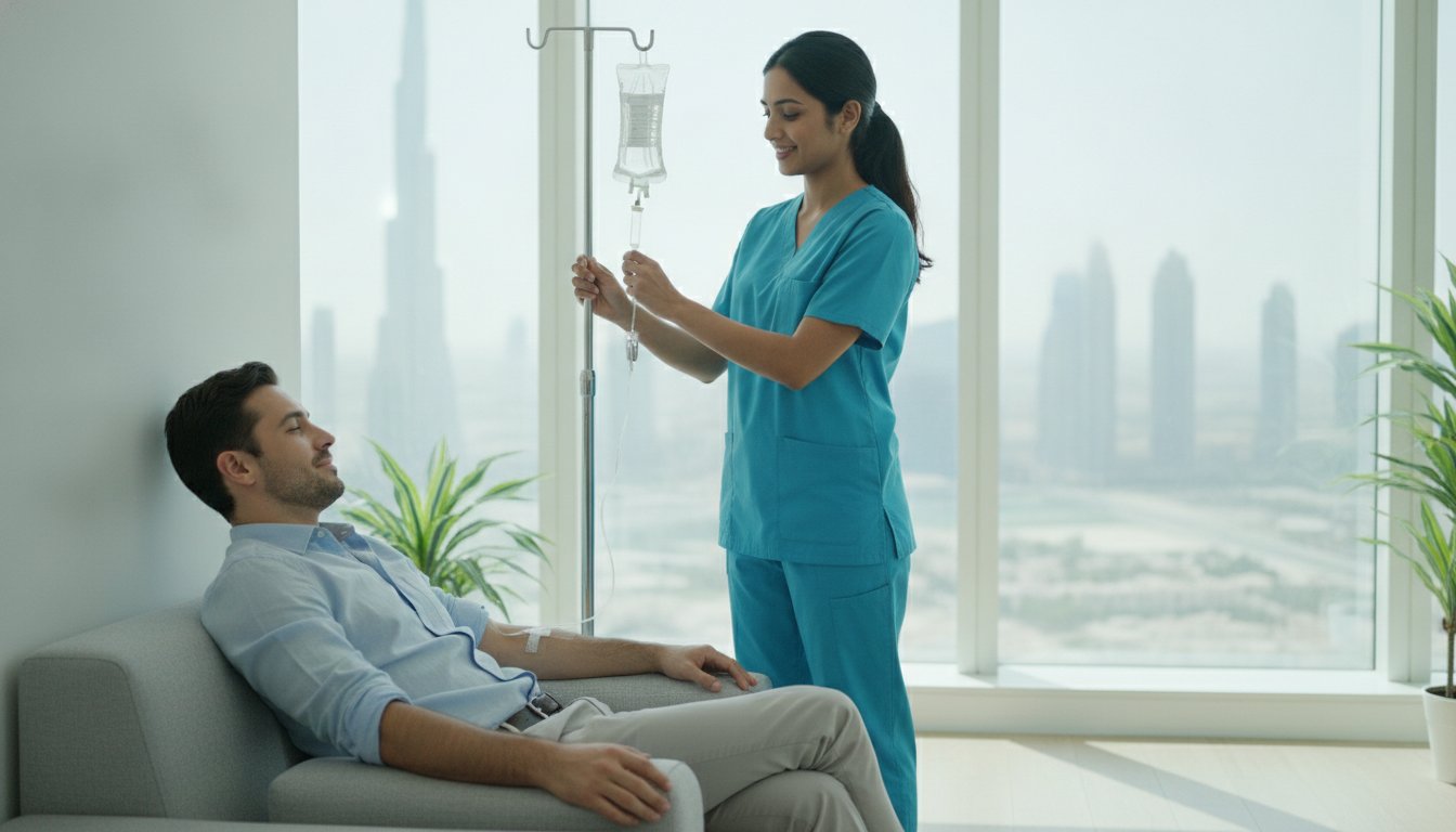 Private Nurse for IV Drip at Home in the UAE