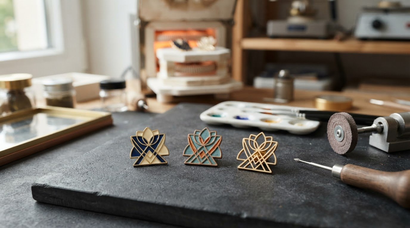 Produktionsprozess für Emaille Pins: Größe, Details und Design