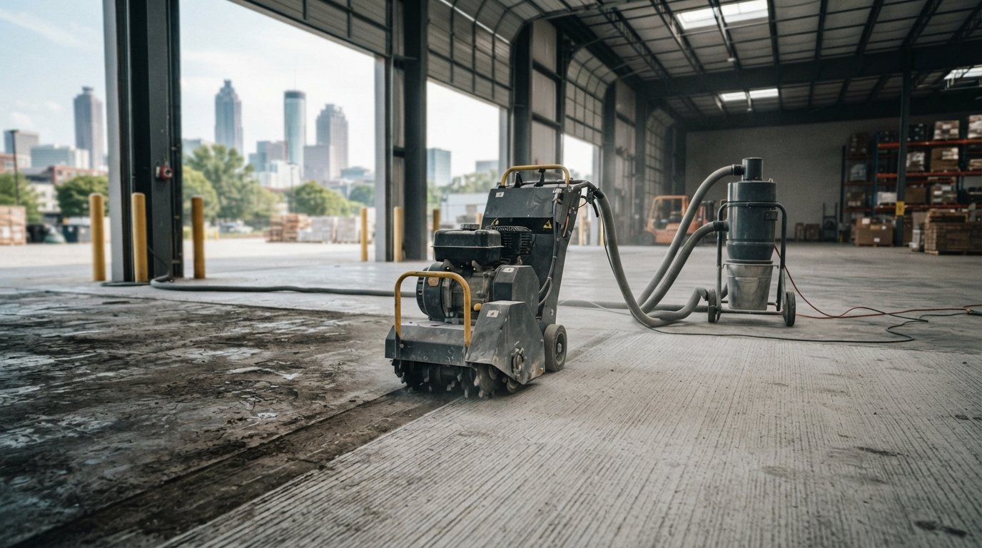 Professional Concrete Scarifying Services in Atlanta: The 2026 Industrial Standard