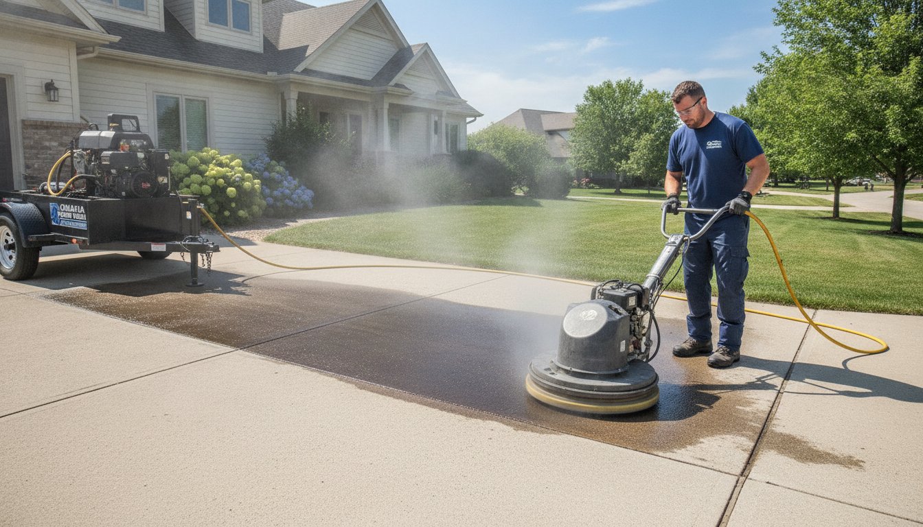 Professional Oil Stain Removal: How to Restore Your Omaha Driveway
