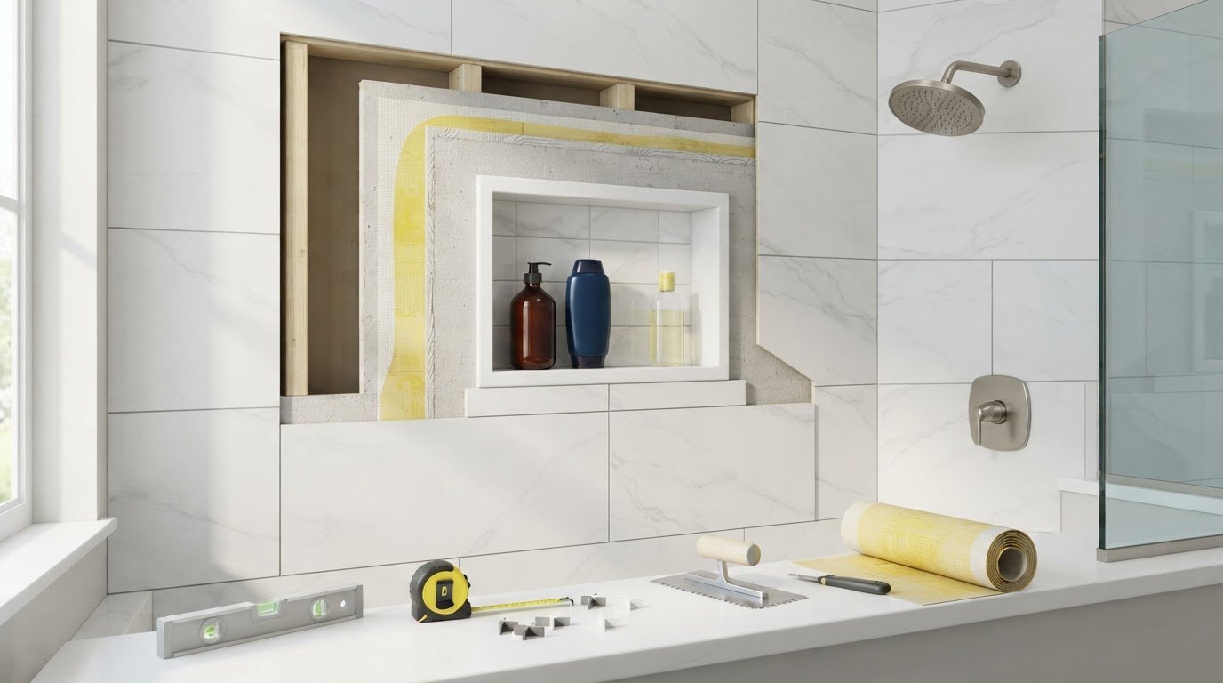 PSC Porcelain Shower Niche: Durable Shower Storage