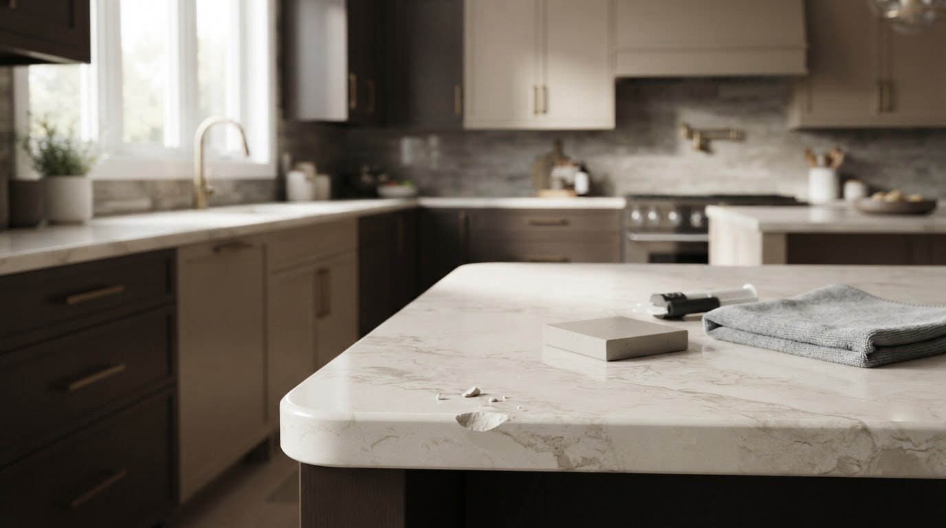 Quartz Slab Chip Resistance: Can You Repair a Chip in a Quartz Countertop?