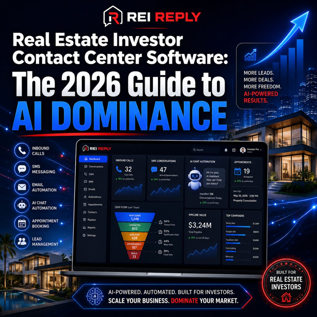 Real Estate Investor Contact Center Software: The 2026 Guide to AI Dominance