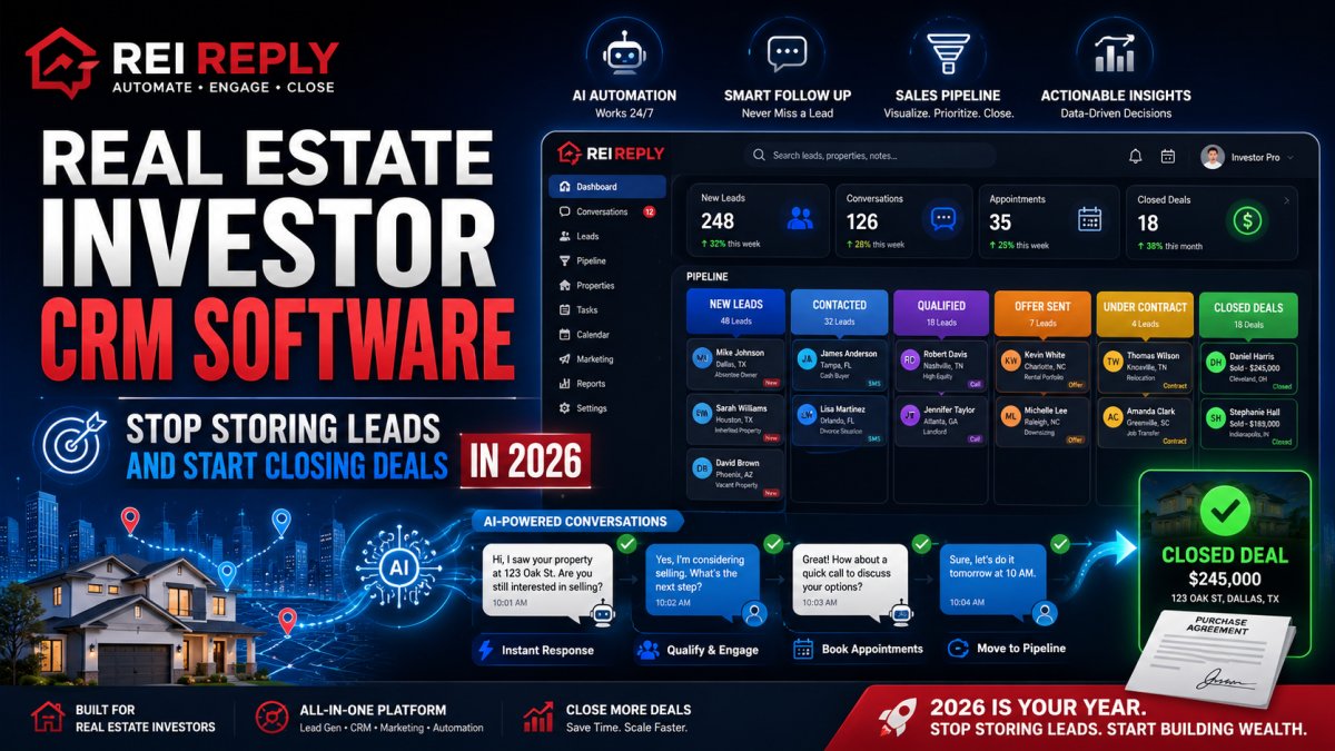 Real Estate Investor CRM Software: Stop Storing Leads and Start Closing Deals in 2026