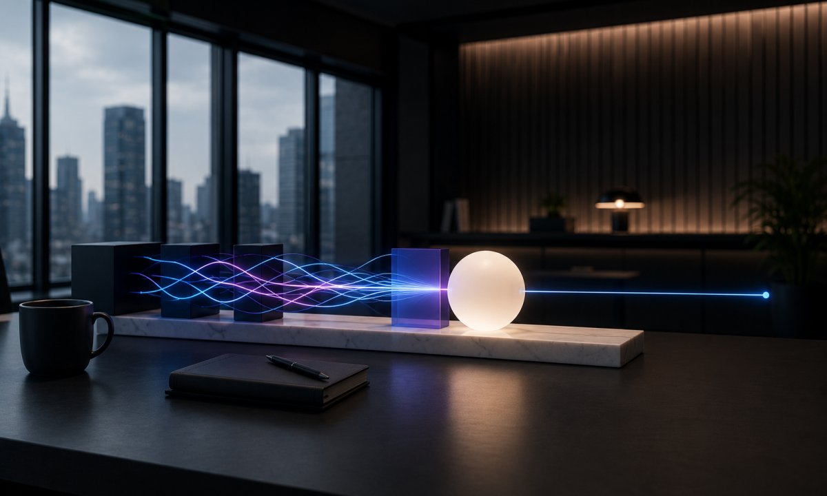 Modern enterprise visualization of real-time agent coaching software transforming multiple customer interactions into a single guided workflow for faster, more consistent customer service.