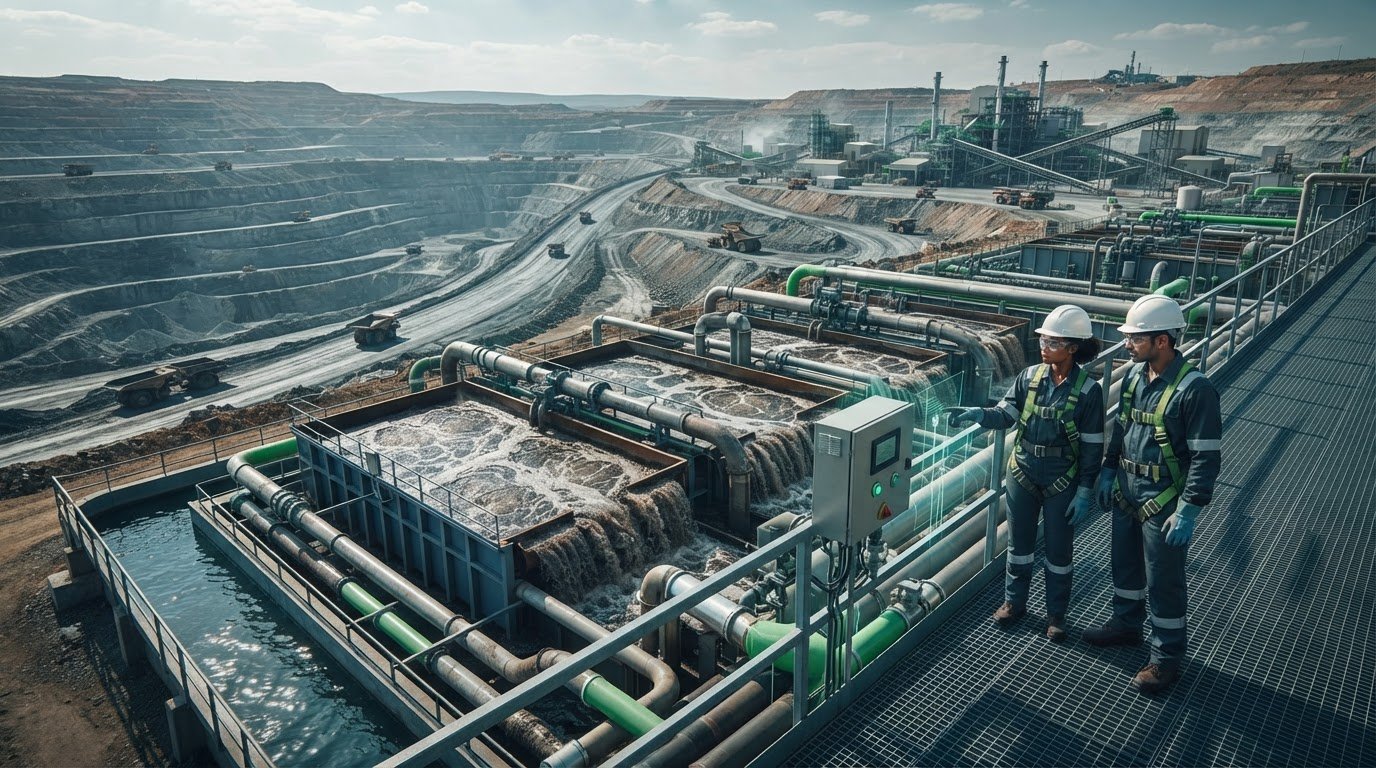 Reducing chemical consumption in mining with safer chemicals and real-time monitoring