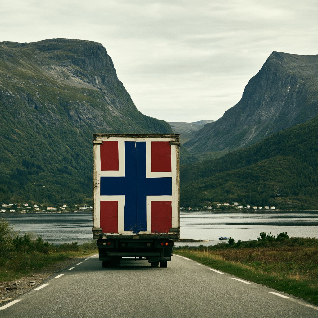 Professional removal service transporting furniture from Norway to the European Union