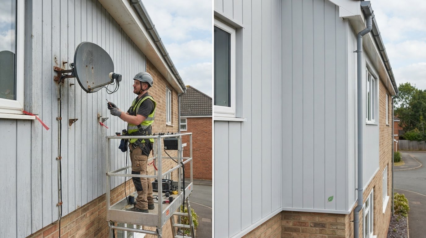 Removing a Dish from Cladding: Protect Your Exterior During Removal