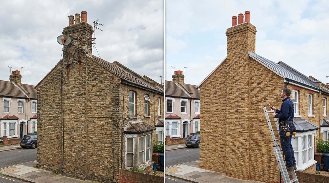 Removing a Satellite Dish from a Chimney Breast: The Complete UK Guide