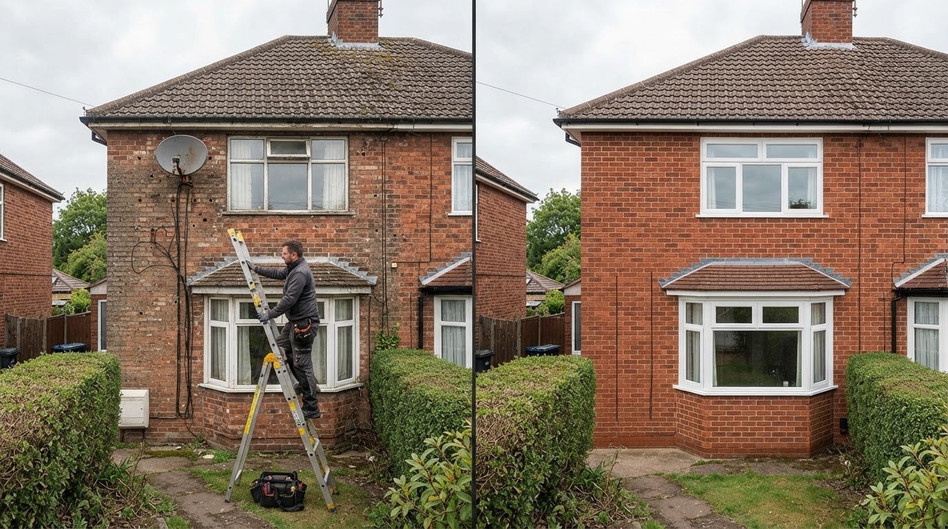 Removing Old Aerials During a House Renovation: A UK Guide