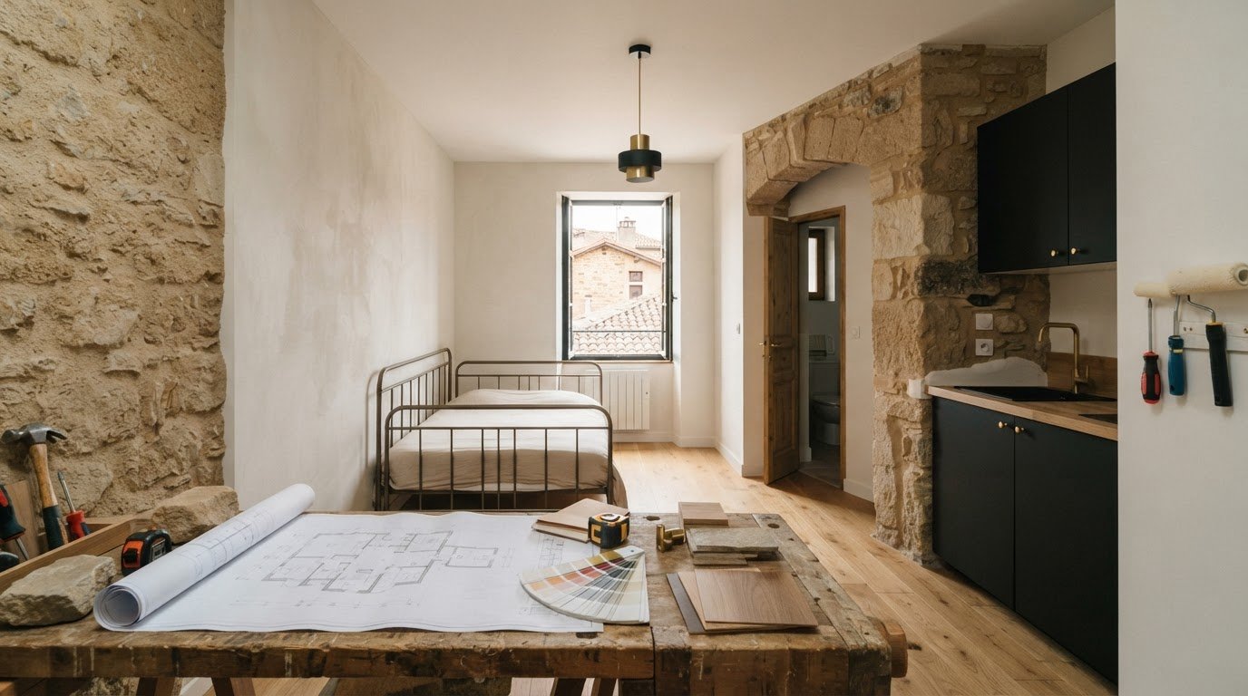 Rénovation de studio à Rodez : cadrer les travaux avant de louer