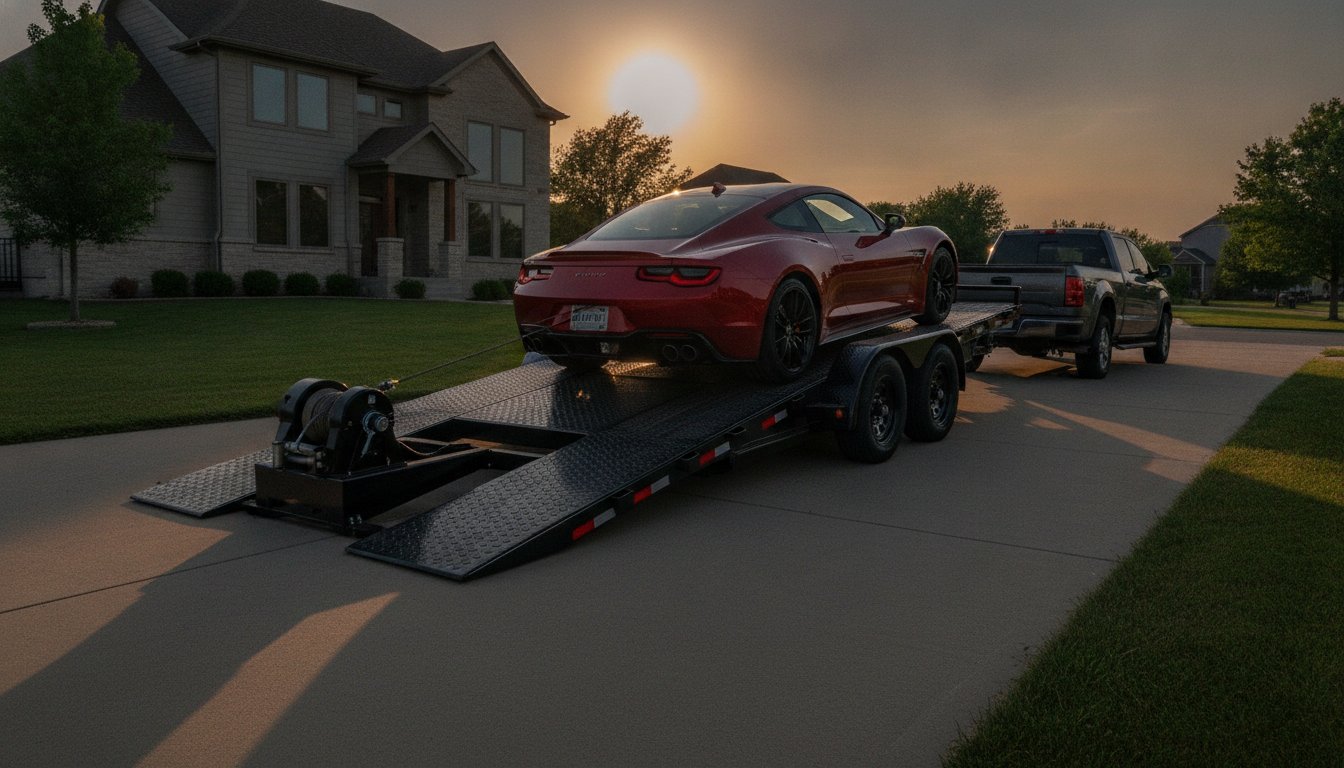 Rent a 22' Tilt Deck Car Trailer in Omaha & La Vista