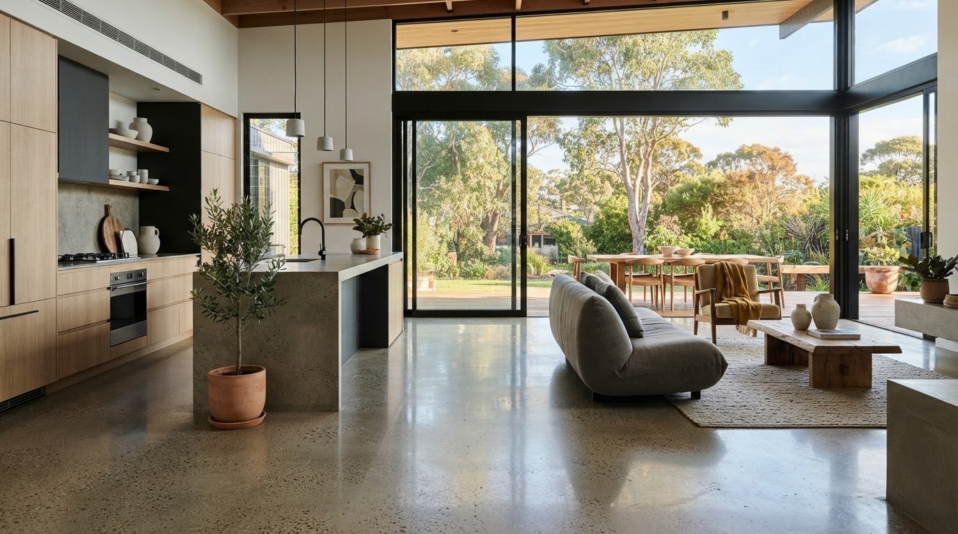Residential polished concrete: design, suitability and care for Australian homes