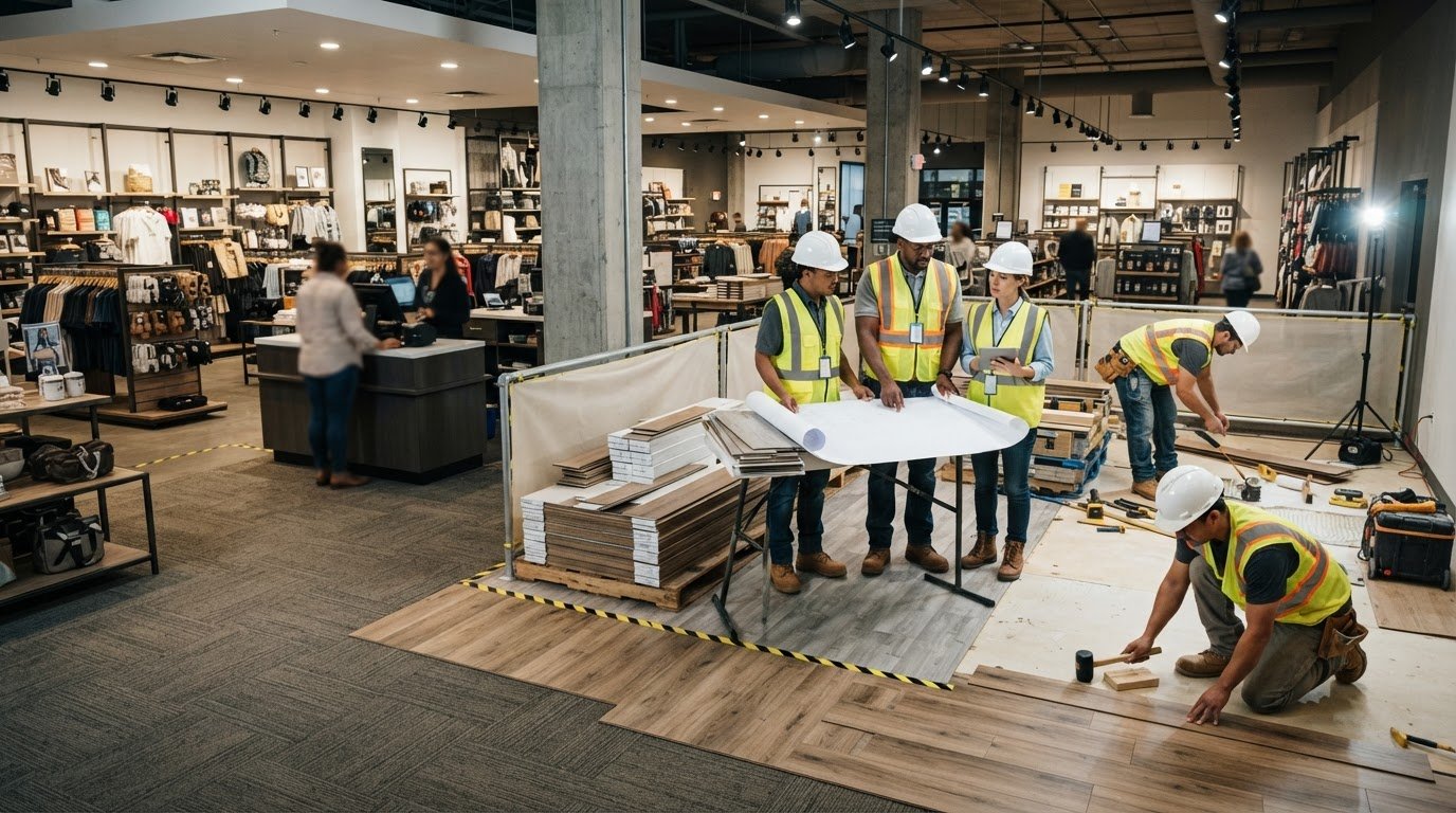Retail Flooring Replacement Contractors: A Guide to Planning Store Projects