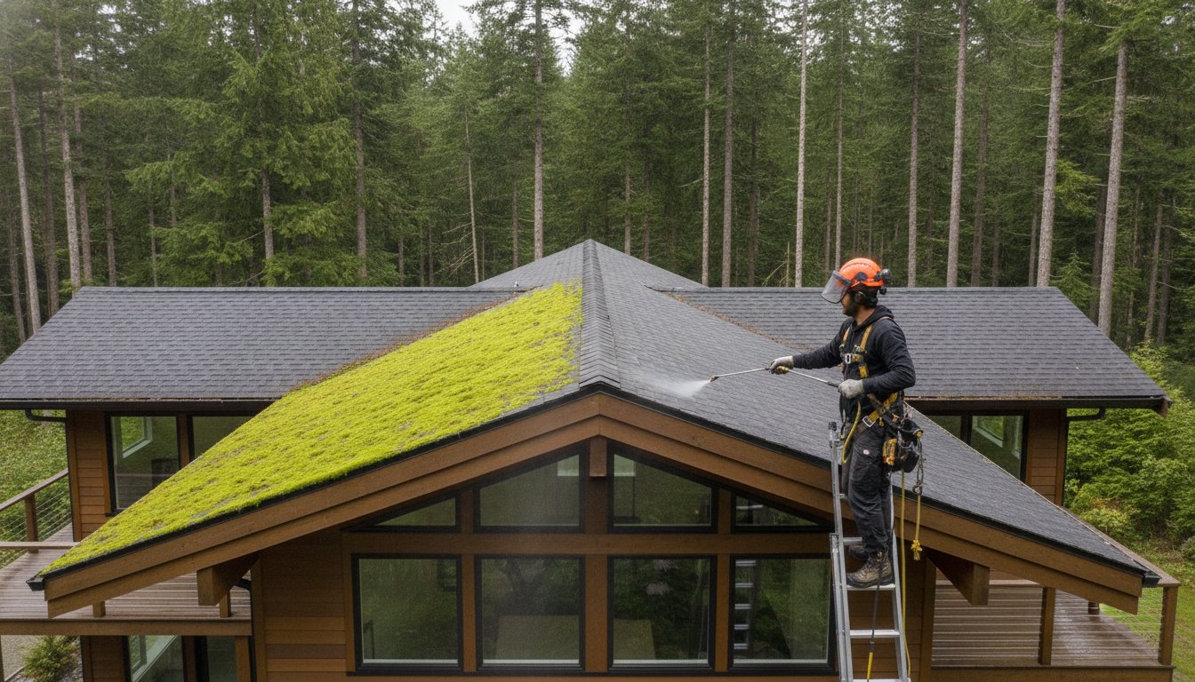 Roof Moss Removal: Homeowner’s Guide for Vancouver Island