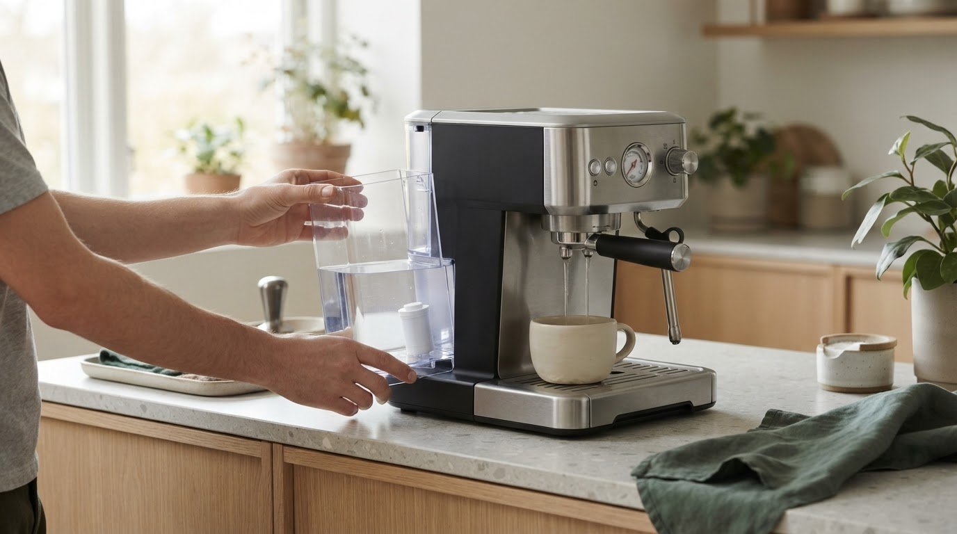 Sådan får du vandet til at løbe gennem kaffemaskinen igen