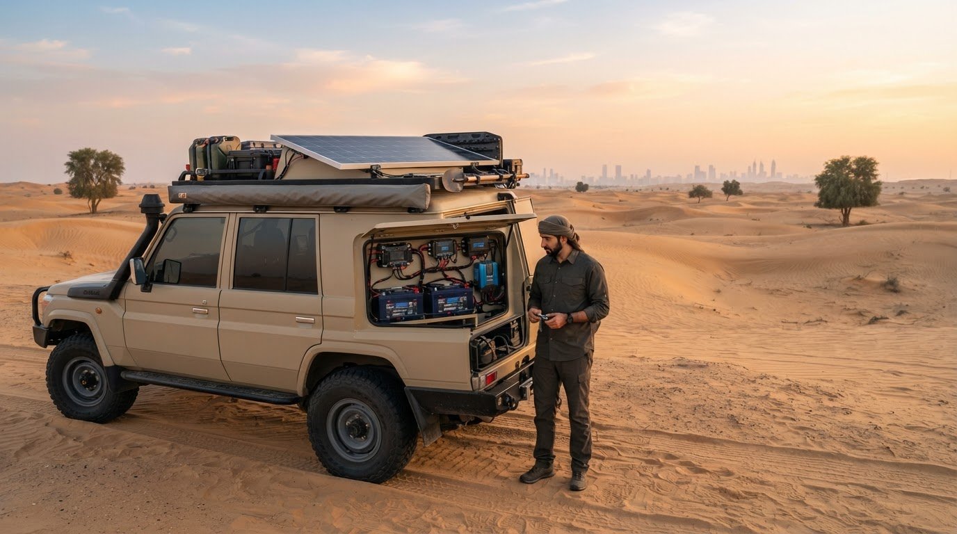 Safari Vehicle Conversion in the UAE: Choosing Solar Panels for Off-Grid Tours