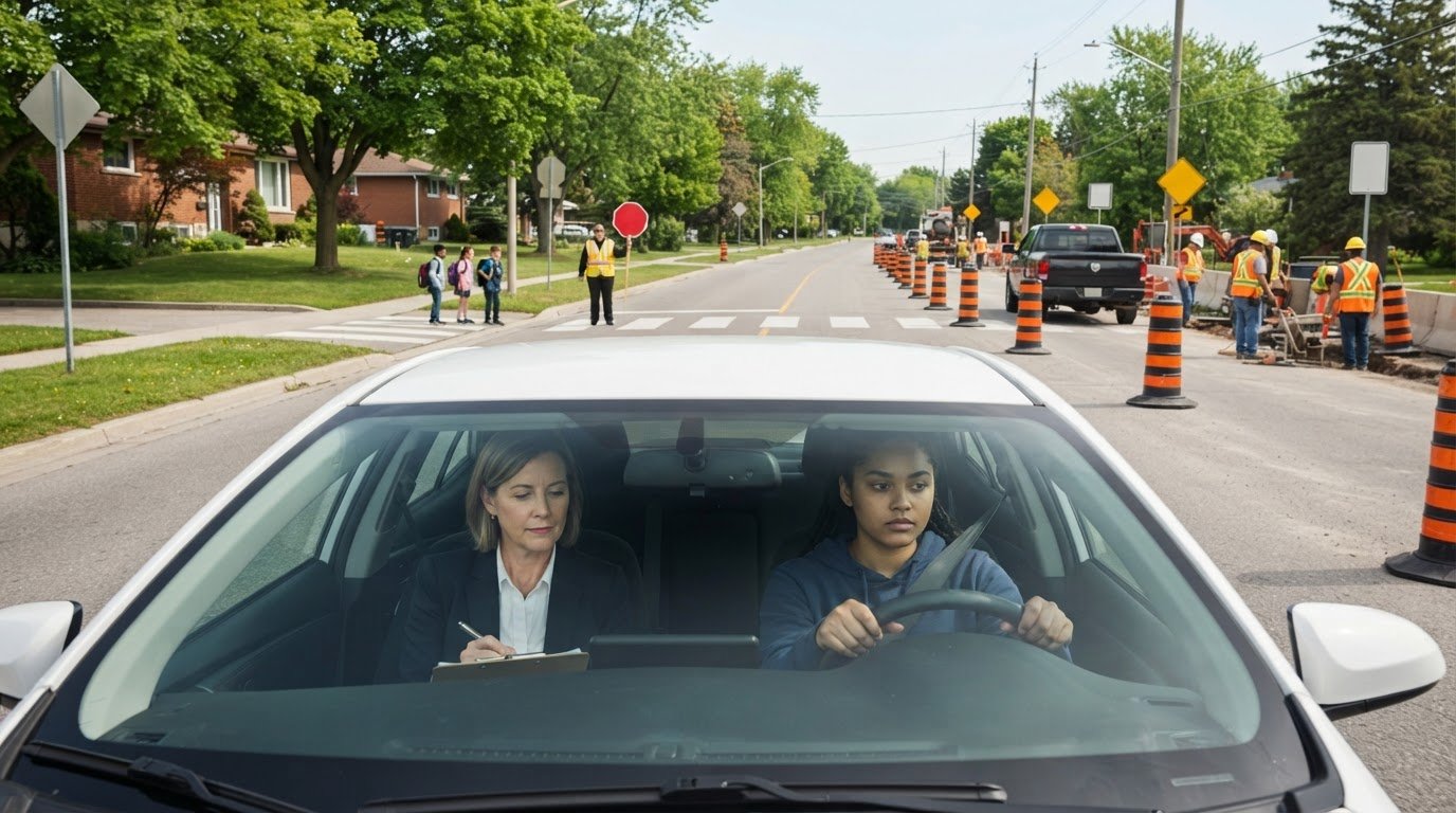 School Zone and Construction Zone Rules for Road Tests in Canada