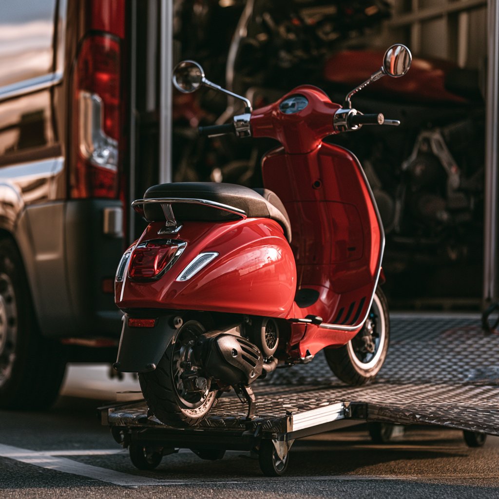 Affordable scooter transport service across Europe with secure door-to-door delivery