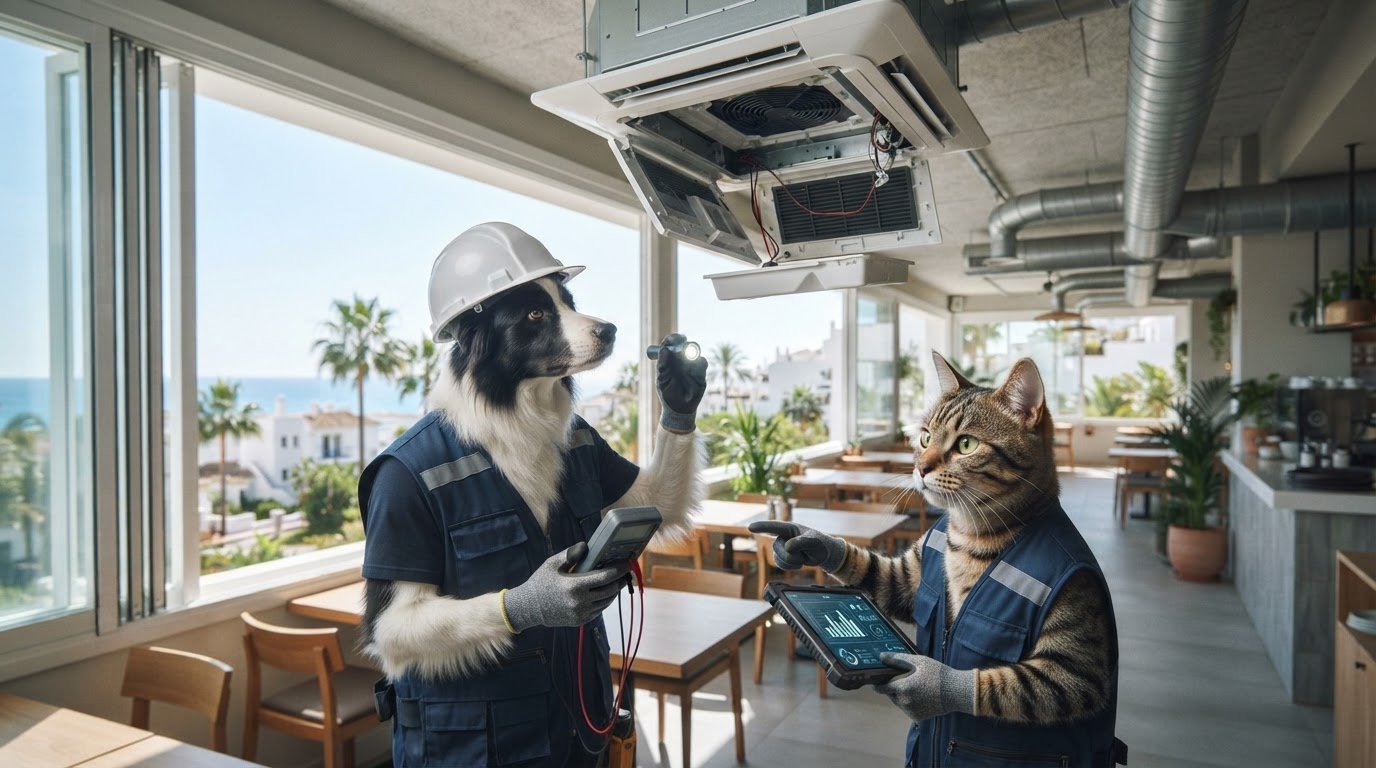 Servicio de urgencias de climatización para hostelería en la Costa del Sol