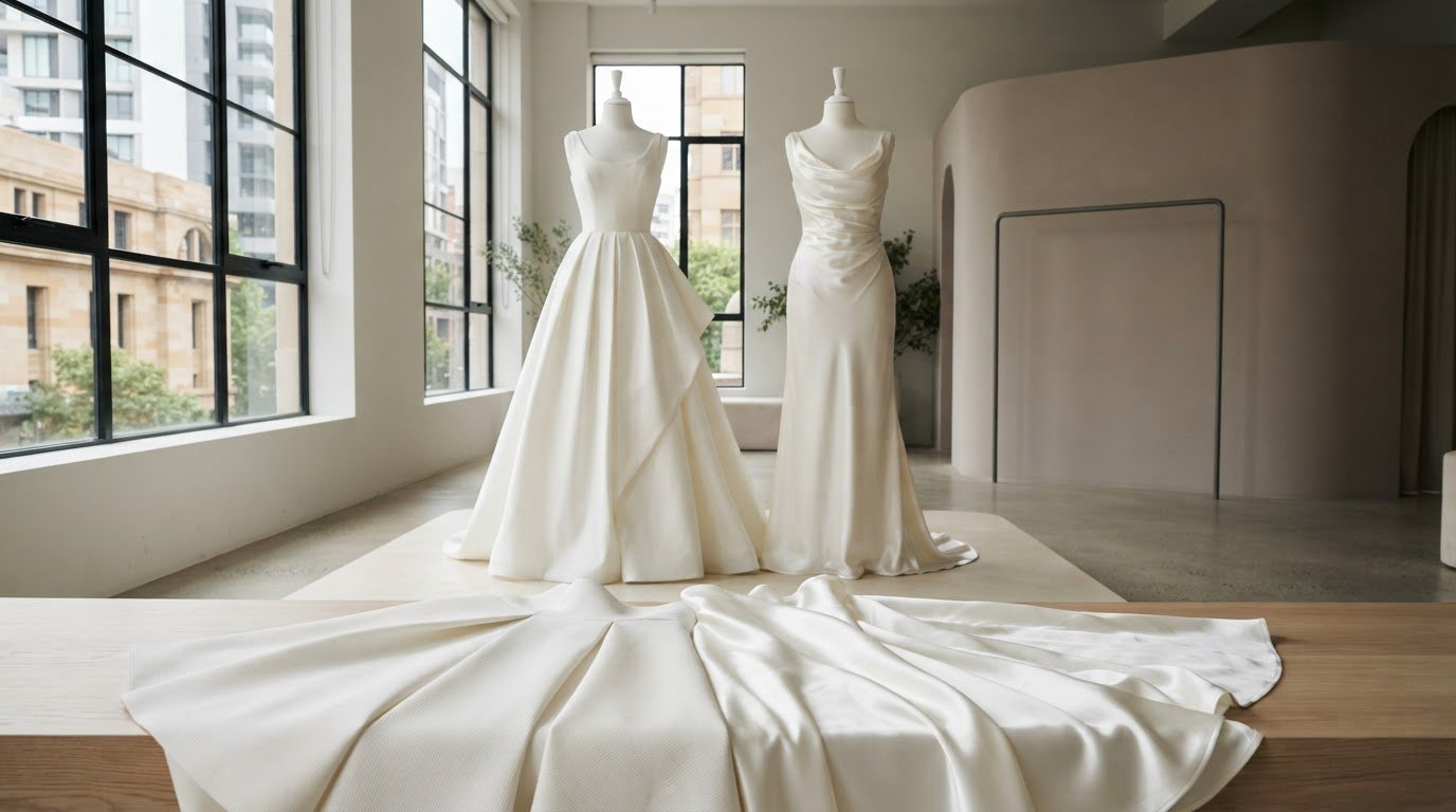 Silk Mikado vs Satin: What’s the Difference for a Wedding Dress?