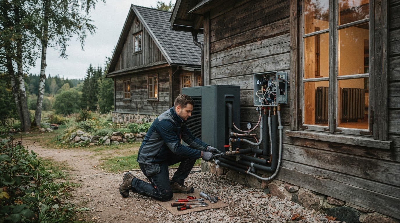 Siltumsūkņa uzstādīšanas izmaksas un papildu darbi vecā ēkā