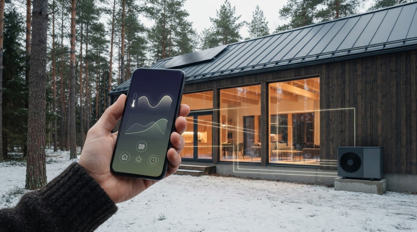 Siltumsūkņa vadība internetā mājas apkurei un klimatam