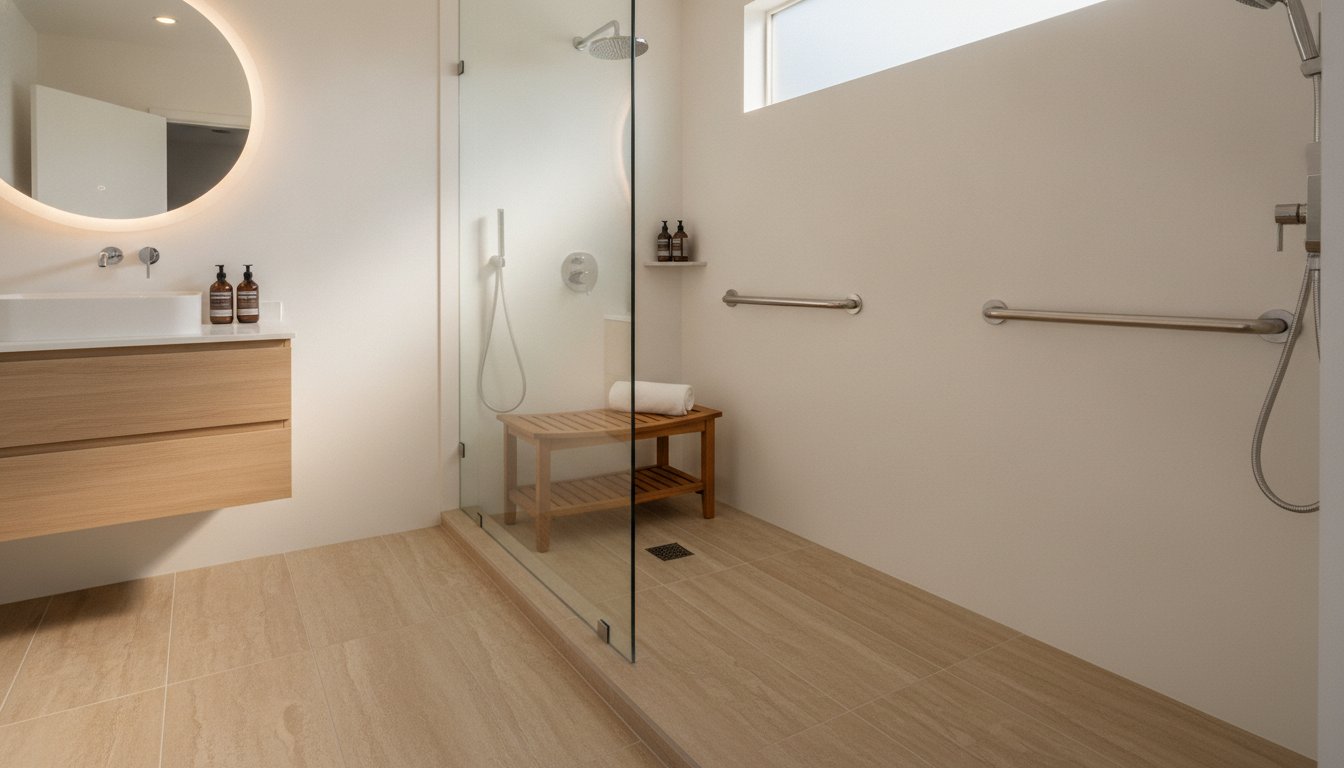 Slip Resistant Bathroom Flooring Installation in Redlands, CA