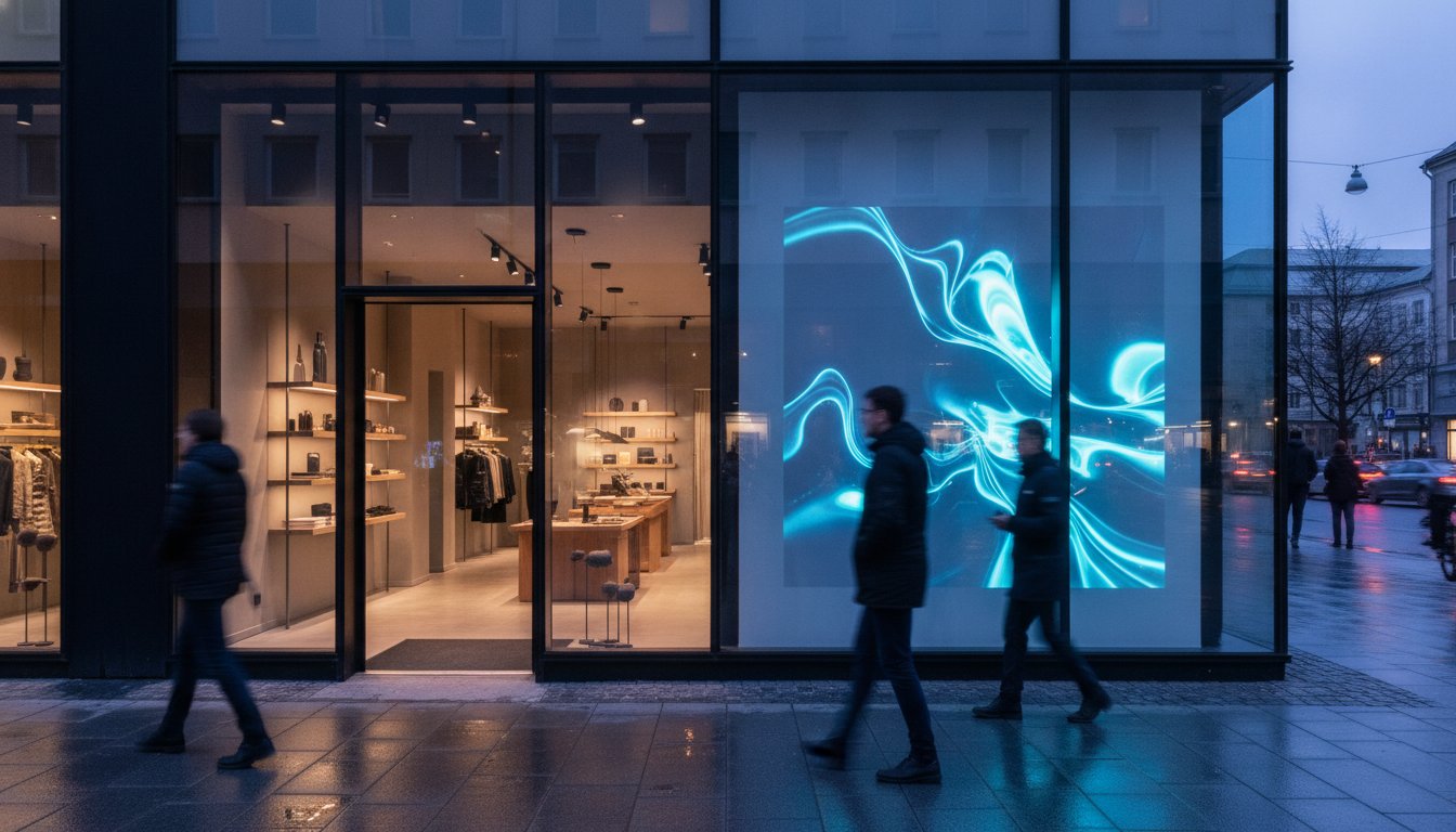 Smartfilm butikk: Slik forvandler du butikkfasaden med dynamisk glass
