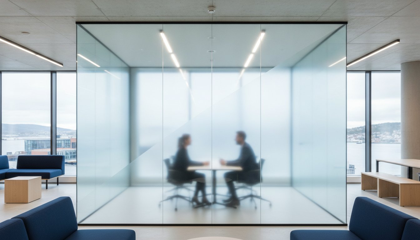 Smartfilm møterom: Fra glassbur til privat sone på ett sekund