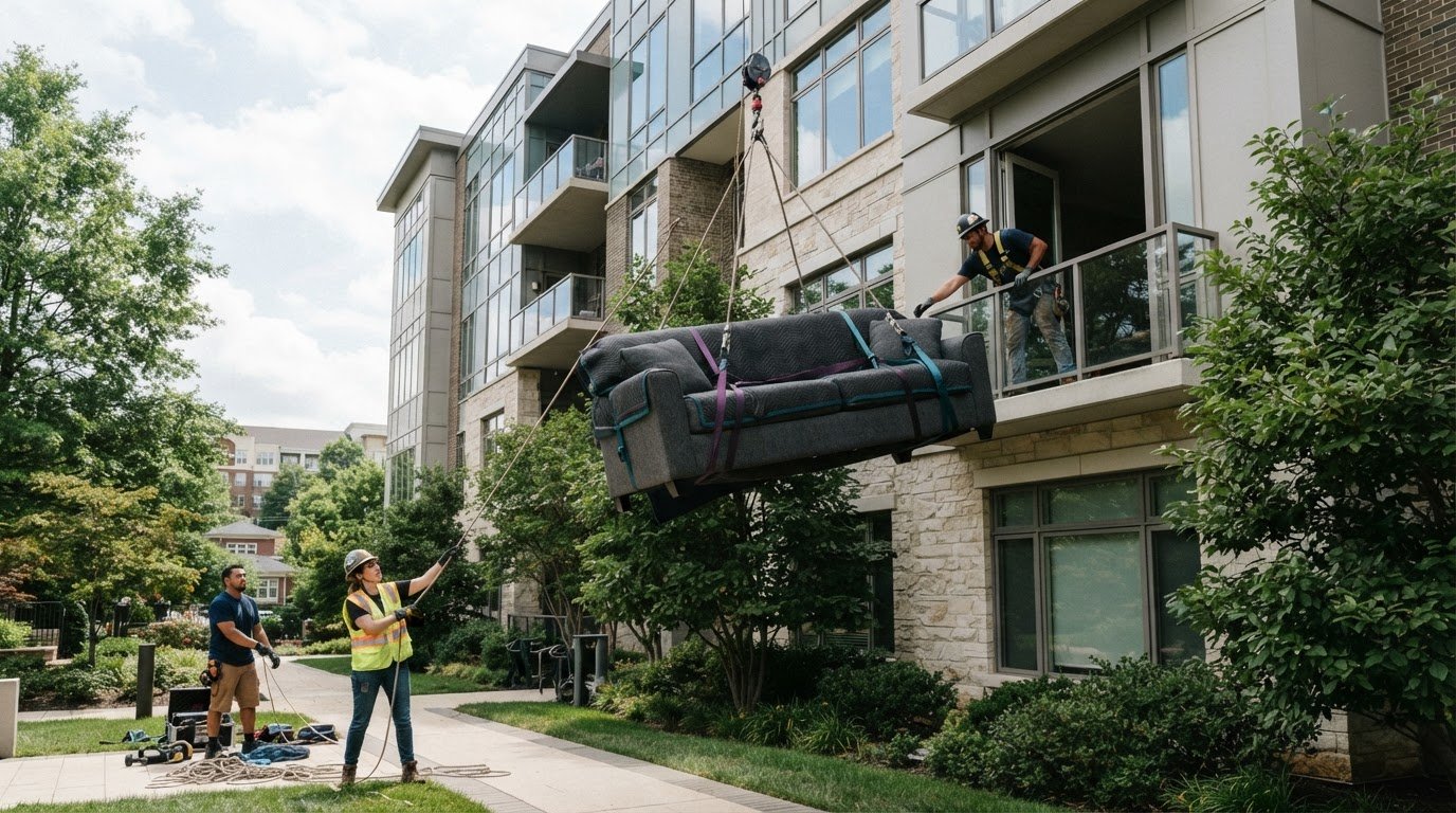 Sofa Hoisting Cost and Service Details for McLean Apartments