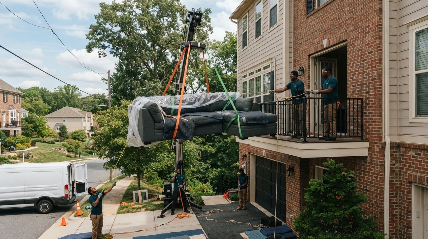 Sofa Hoisting Costs in Fairfax 2026: What Affects Quotes?