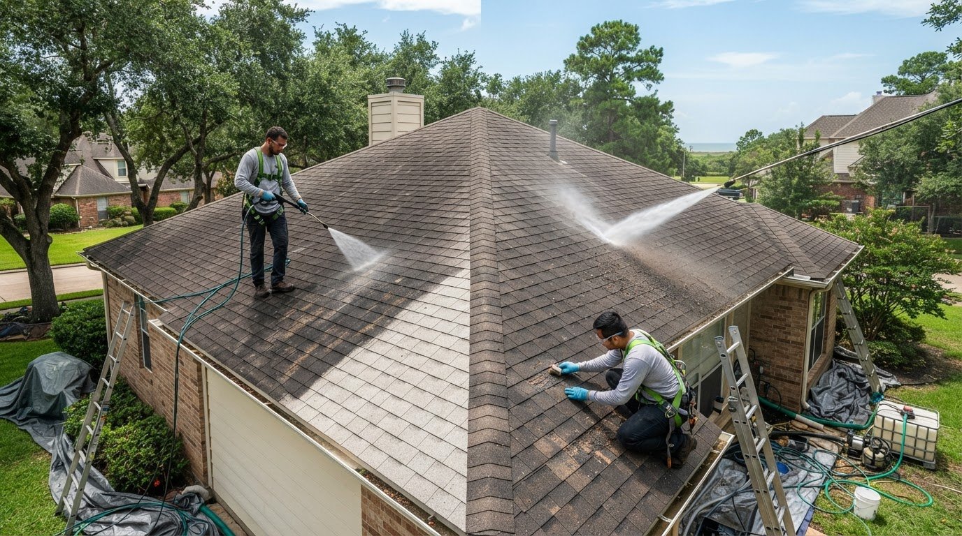Soft Wash vs. Pressure Wash Roof: Which Method Is Safer?