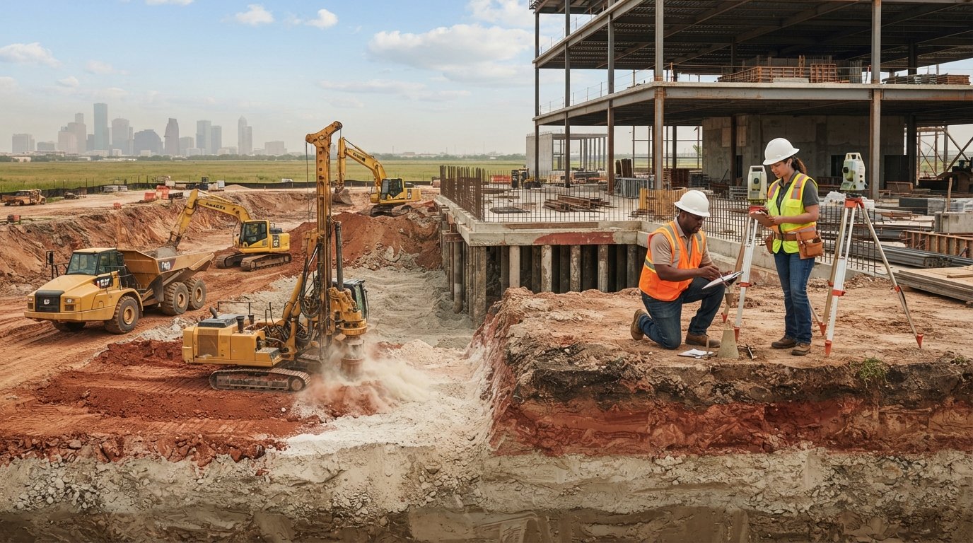 Soil Stabilization for Commercial Foundations in Houston: Building on Solid Ground