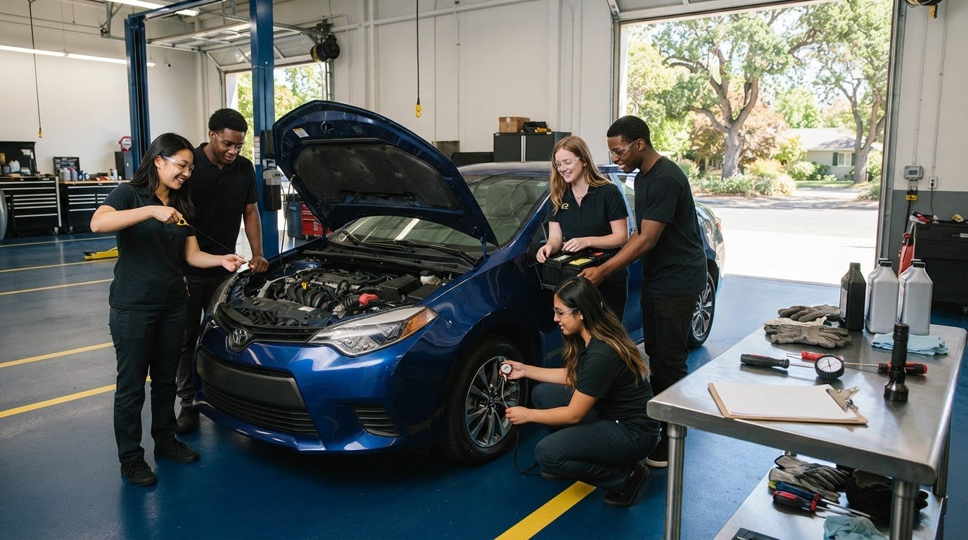 Student car maintenance checklist Carmichael students can use