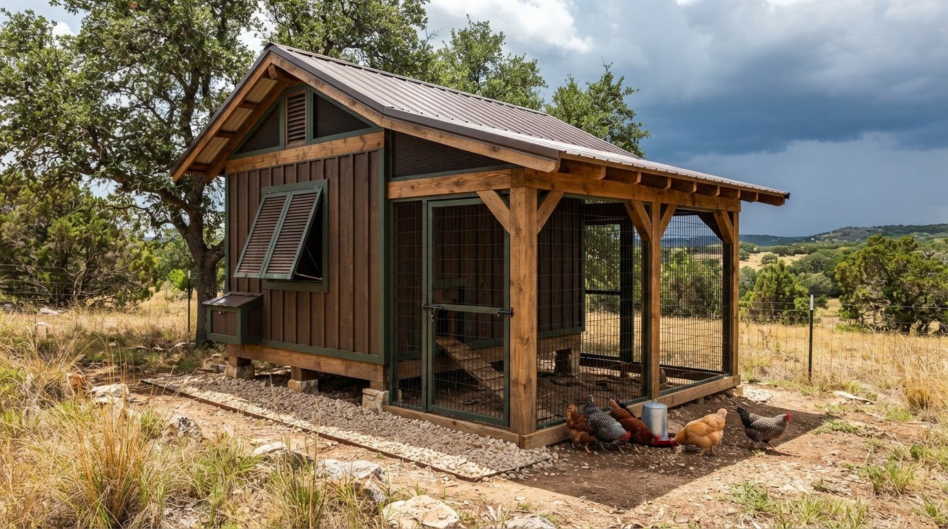 Texas Chicken Coop: Handcrafted for Extreme Weather