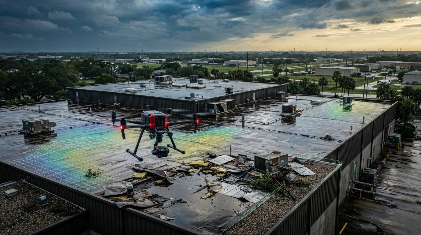 Texas Commercial Drone Roof Inspections for Storm Damage