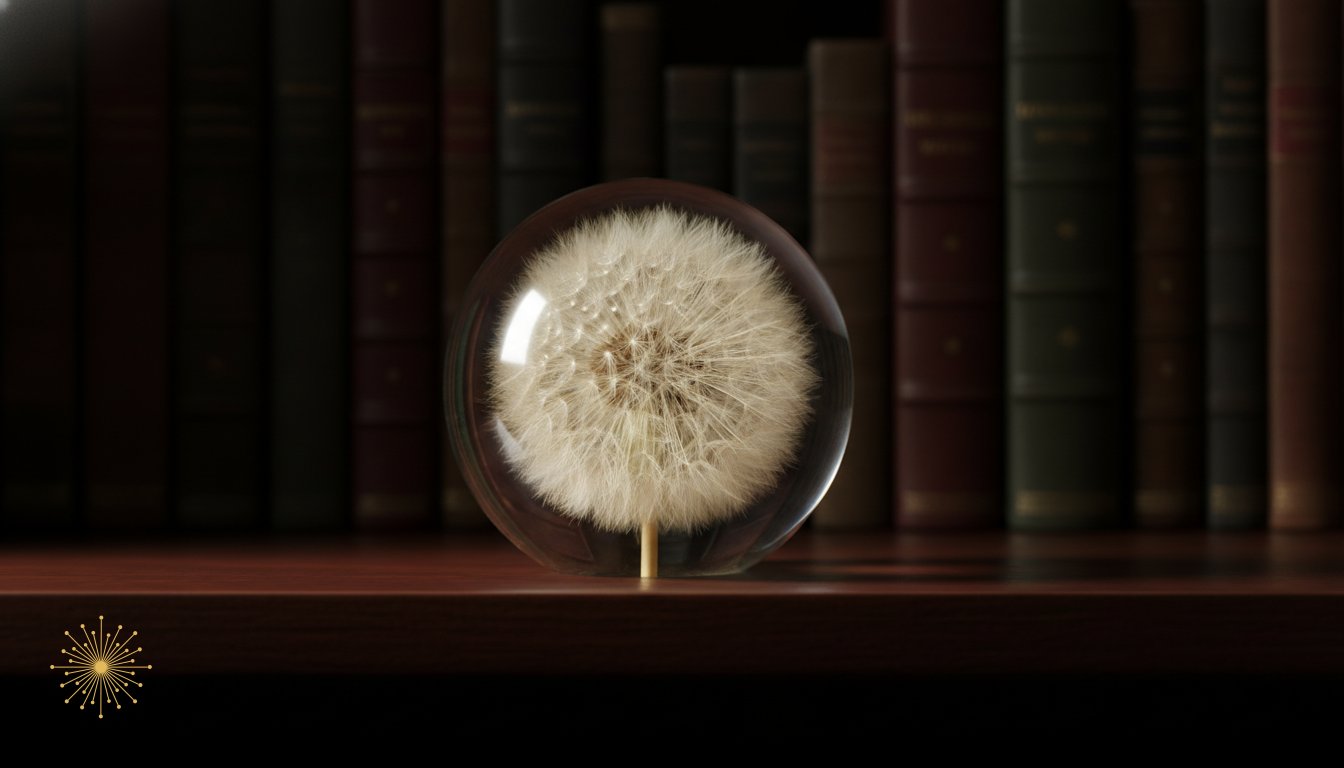 The Dandelion Globe Gift: A Fleeting Wish Held in Eternal Stillness