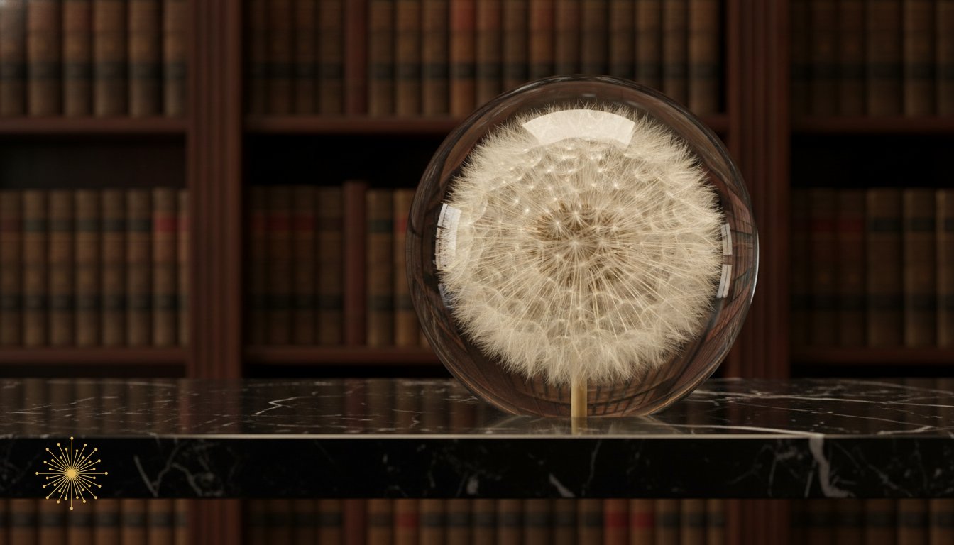The Eternal Dandelion Sculpture: A Fleeting Moment, Held Forever