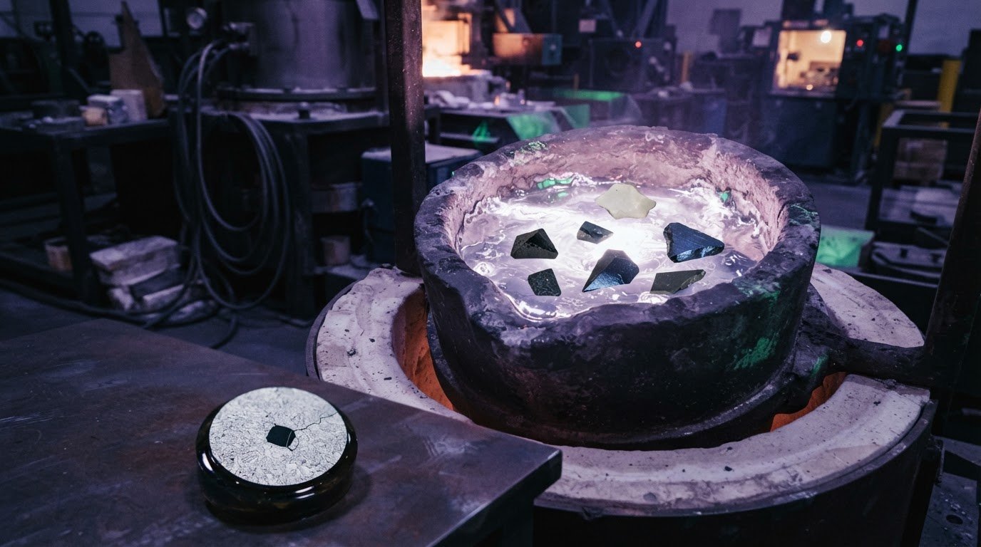 Titanium and Tantalum Carbide Tramp Inclusions in Secondary Tungsten Melts