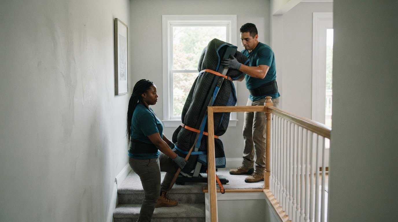 Treadmill Moving in Woodbridge for Stairs and Tight Spaces