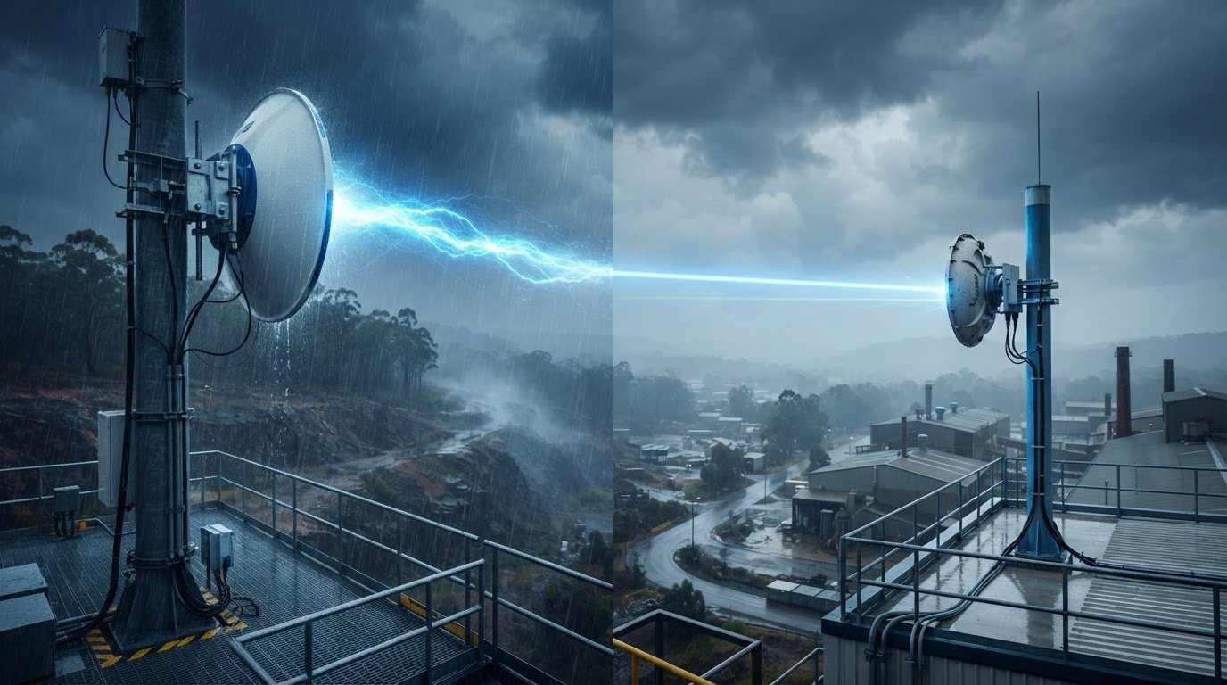 Ubiquiti GigaBeam 60 GHz vs 5 GHz: How Rain Fade Changes the Link
