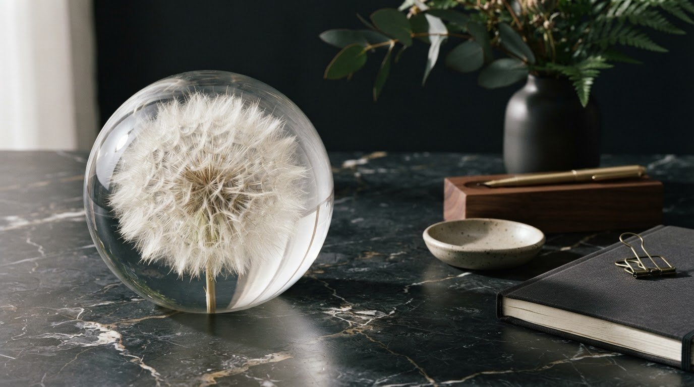 Unique nature themed desk accessory options by material
