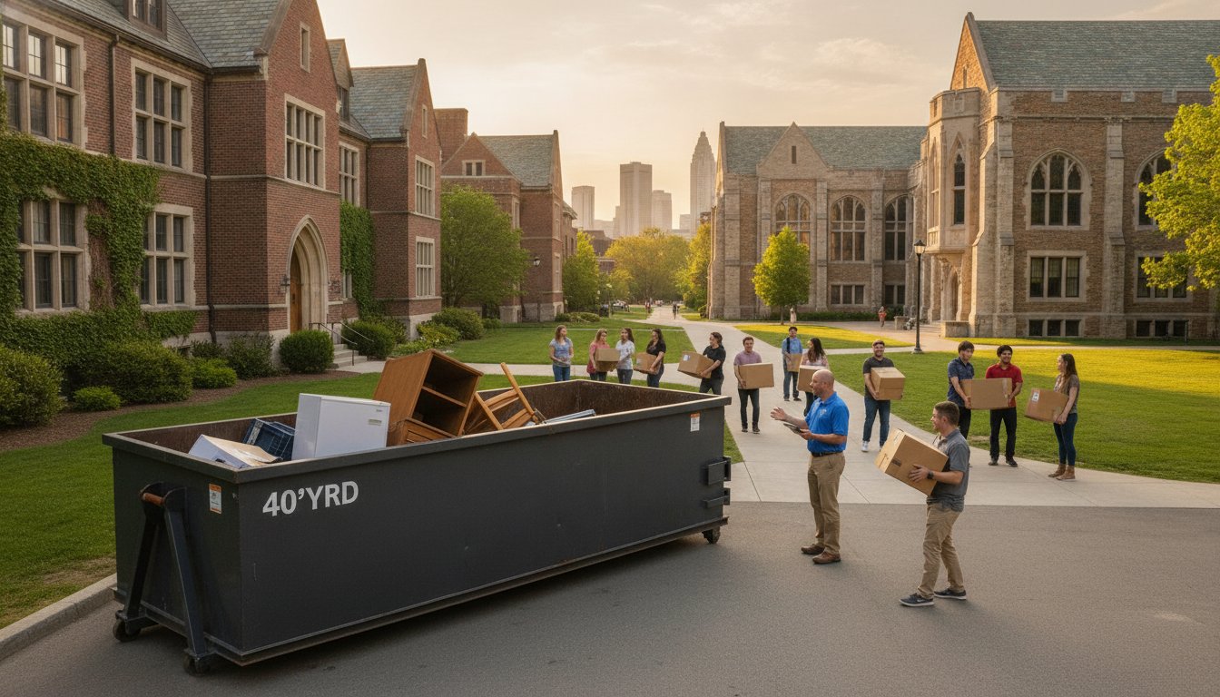 University Campus Cleanout and Dorm Move-Out Dumpsters: A 2026 Logistics Guide