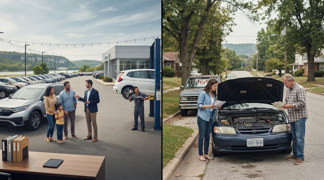 Used Car Dealer vs Private Seller in Alton IL: 2026 Guide