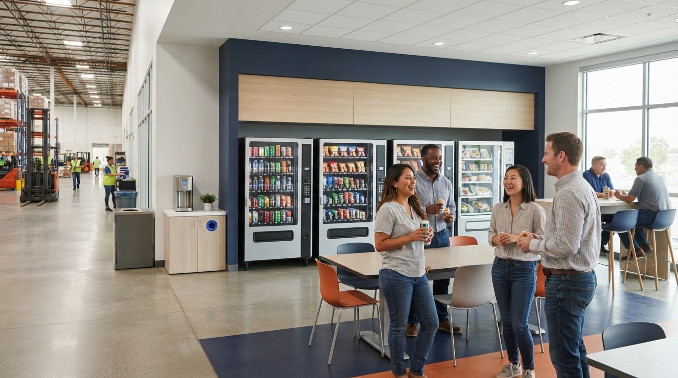 Vending Machine Capacity for Large Workplaces by Daily Traffic