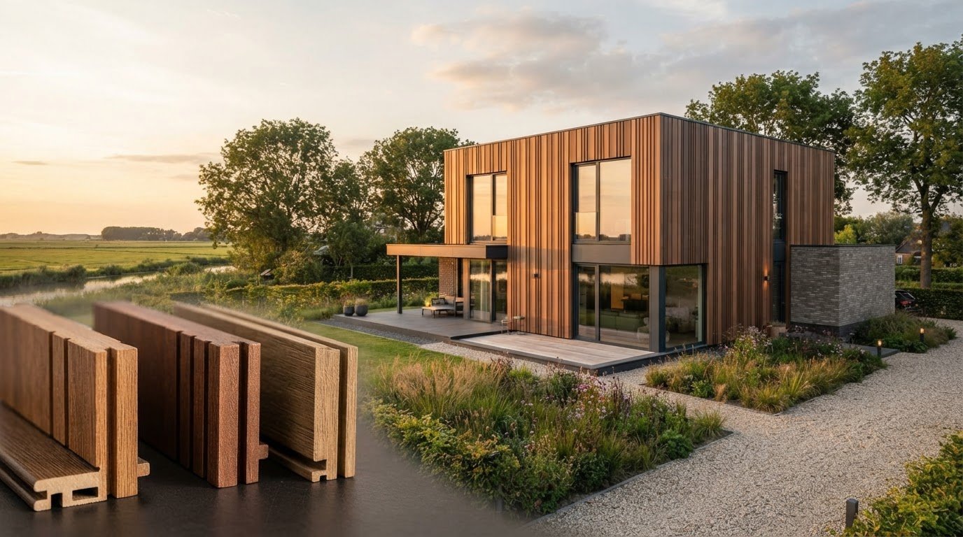 Verticale gevelbekleding met houtlook: zo kies je de juiste oplossing